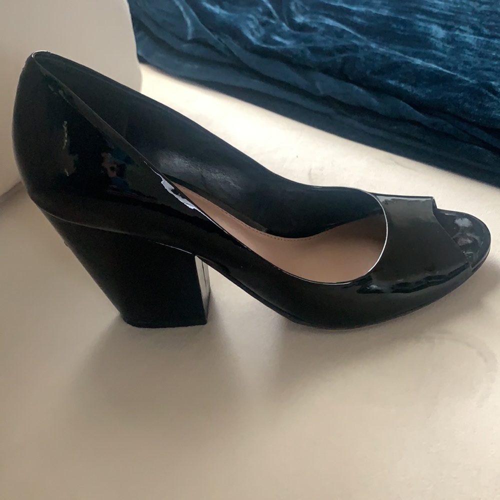 Black patent leather shoes
